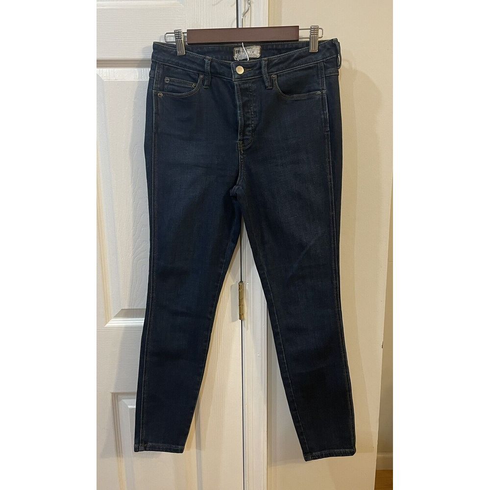 Free People Women's Skinny Jeans Sz 28 Dark Wash Stretchy